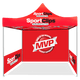SportClips Red - Back Walls & Side Walls - 10'x10'