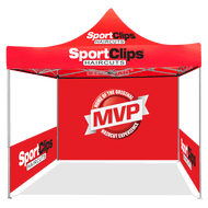 SportClips Red - Back Walls & Side Walls - 10'x10'