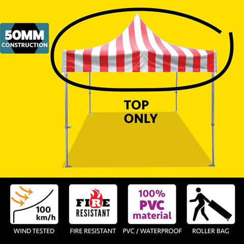 10' x 10' 50mm Speedy Tent Top - Red/White
