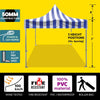 Image of 10' x 10' 50mm Speedy Pop-up Party Tent - Blue and White