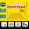 Image of 10' x 10' 50mm Speedy Pop-up Party Tent with Sidewalls, Red and White