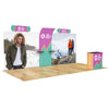 Image of 10x20 Trade Show Booth with Curved Media Wall