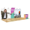 Image of 10x20 Trade Show Booth with Curved Media Wall