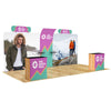 Image of 10x20 Trade Show Booth with Curved Media Wall