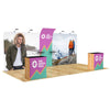 Image of 10x20 Trade Show Booth with Curved Media Wall