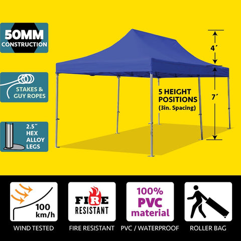 10' x 20' 50mm Speedy Pop-up Party Tent - Blue