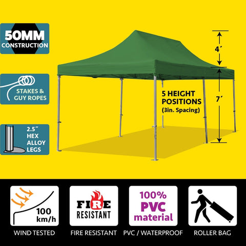 10' x 20' 50mm Speedy Pop-up Party Tent - Green