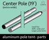 Image of 19' Heavy Duty Anodized Aluminum Center Tent Pole (2 Piece)