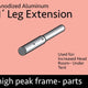 1 Foot Leg Extension for High Peak Frame Tents, Single Tube