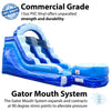 Image of 12' Blue Marble Inflatable Water Slide with Blower