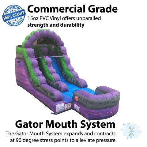Multisize Slide Trio - Commercial Inflatable Water Slide with Blower, Trio 12', 15' and 18'