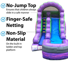 Multisize Slide Trio - Commercial Inflatable Water Slide with Blower, Trio 12', 15' and 18'