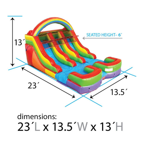 Buy 12' Rainbow Double Lane Inflatable Water Slide with Blower