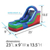 Image of Sale on 12' Retro Rainbow Commercial Water Slide with Blower