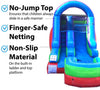 Image of 12' Retro Rainbow Inflatable Water Slide with Blower