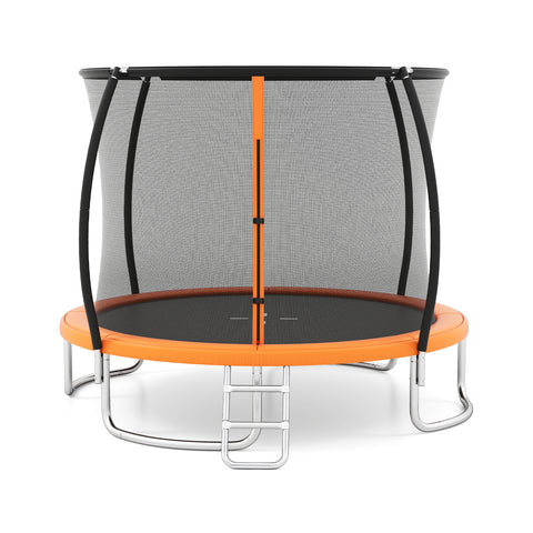 12FT Outdoor Trampoline Heavy-Duty Recreational Trampoline with Safety Enclosure Net