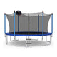 8 x 14 Feet Rectangular Recreational Trampoline with Safety Enclosure Net and Ladder