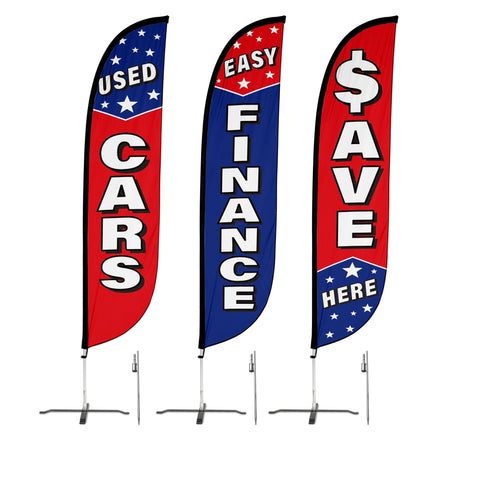 Auto Sales Feather Flag Bundle