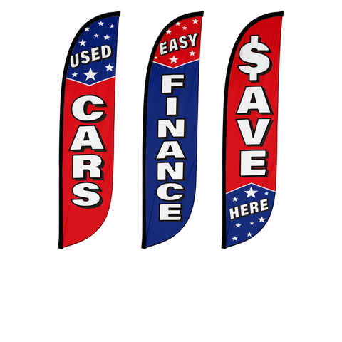 Auto Sales Feather Flag Bundle
