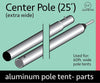 Image of 25' Heavy Duty Anodized Aluminum Center Tent Pole (2 Piece)