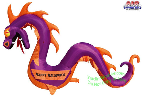 11' Air Blown Inflatable PURPLE Serpent Snake Dragon
