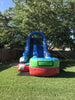Image of 15' Retro Rainbow Inflatable Water Slide with Blower