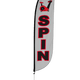 Spin Feather Flag Grey
