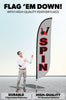 Image of Spin Feather Flag Grey