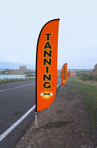 Tanning Feather Flag Orange
