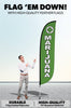 Image of Marijuana Feather Flag Green