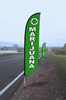 Image of Marijuana Feather Flag Green