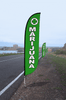 Image of Marijuana Feather Flag Green