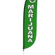 Marijuana Feather Flag Green