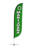 Image of Marijuana Feather Flag Green