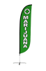 Image of Marijuana Feather Flag Green