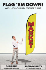 Market Feather Flag Flags by Look Our