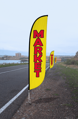Market Feather Flag