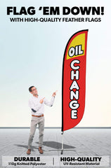 20ft Oil Change Air Dancers Inflatable Tube Man with Blower by Look Our Way