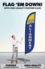 Image of Tire Alignment Feather Flag Blue