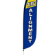 Tire Alignment Feather Flag Blue