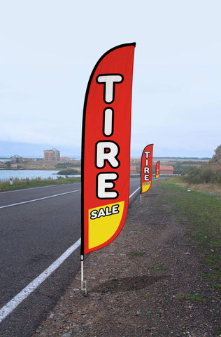 Tire Sale Feather Flag