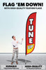 Image of Tune Up Feather Flag Red & Yellow