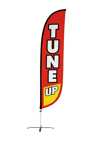 Tune Up Feather Flag Red & Yellow