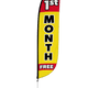 1st Month Free Feather Flag Yellow