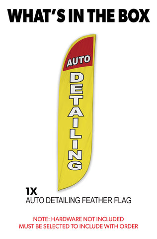 Auto Detailing Feather Flag Yellow