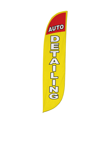Auto Detailing Feather Flag Yellow