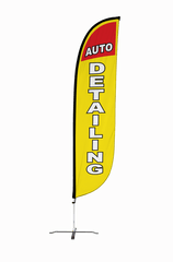 Auto Detailing Feather Flag Yellow