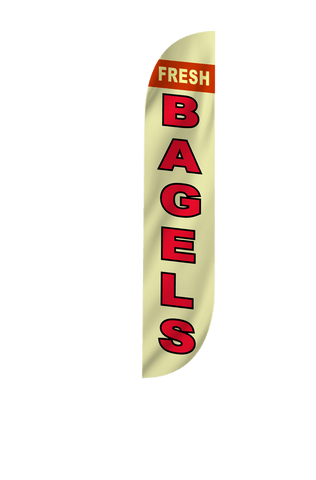 Bagels Feather Flag Yellow