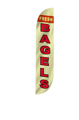 Bagels Feather Flag Yellow