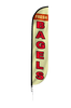 Image of Bagels Feather Flag Yellow